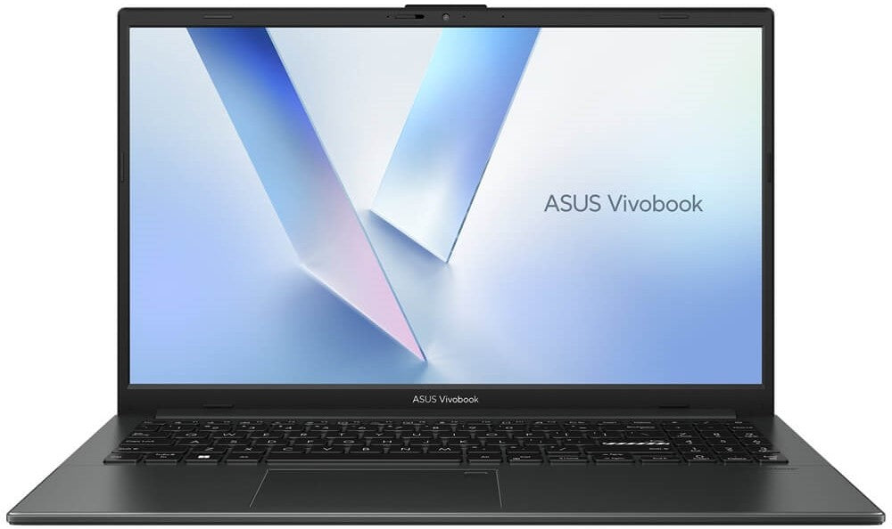 ASUS Vivobook laptop with a visible screen and branding on a white background